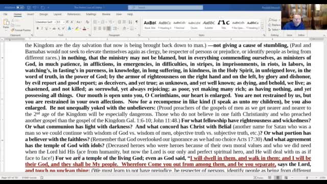 2 Cor. 6. One faith, from God Christians will recognize only one race of men.