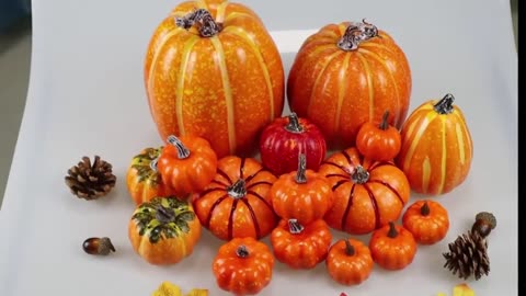 16 PCS Pumpkin Fall Decorations for Halloween