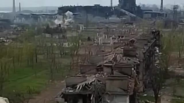 Ukraine War - More footage Azovstal hammered by Naval artillery