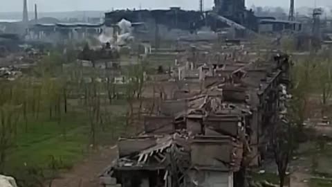 Ukraine War - More footage Azovstal hammered by Naval artillery