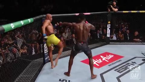 Israel_Adesanya_and_Anderson_Silva_Cross_Paths___UFC_234,_2019___On_This_Day