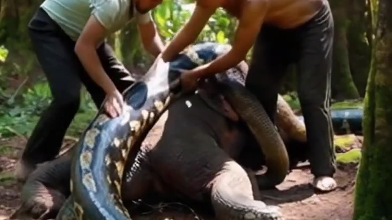 We had to call more people to save the baby elephant.