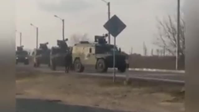 The Ukrainian tried to stop a column of Russian military equipment with his bare hands - 11