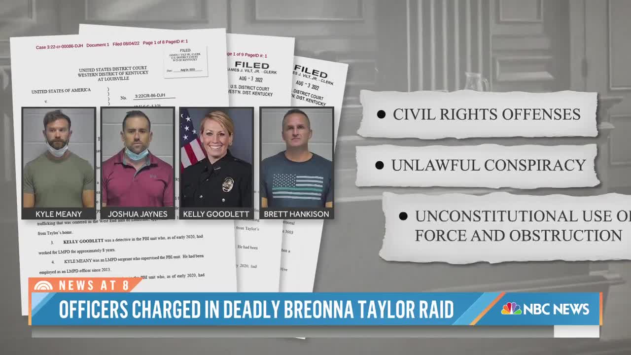 Breonna Taylor Shooting: Officers Charged With Civil Right Violations