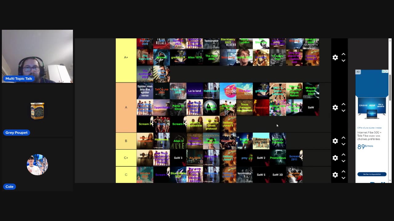 RedBlue Podcast Season 3 Bonus 6 movie tierlist
