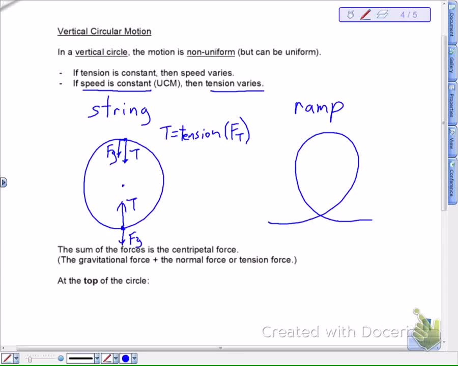 Vertical Circular Motion Lesson