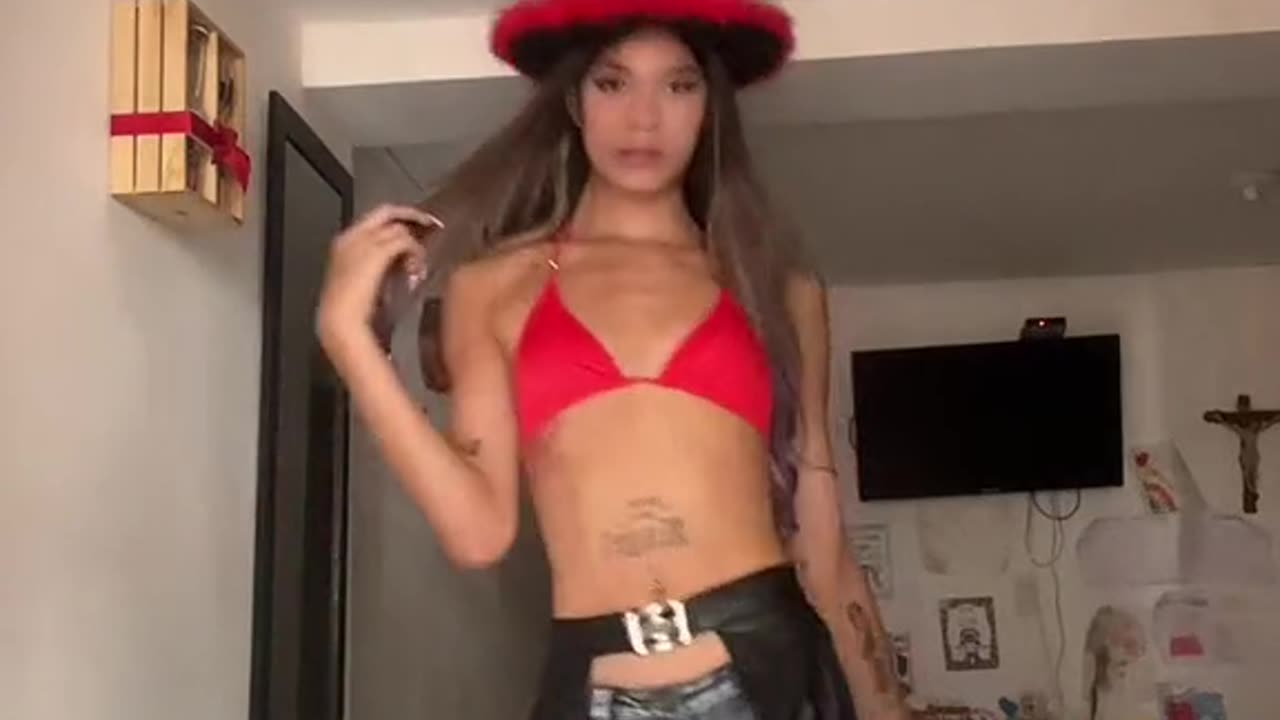 She is impressive tgirl