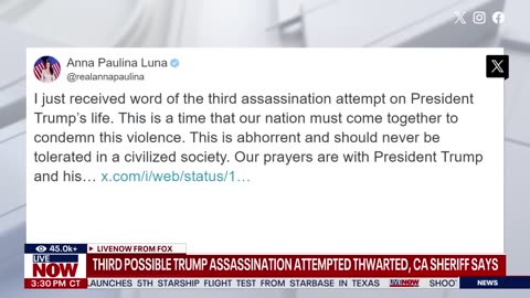 BREAKING: Third possible Trump assassination attempt thwarted, CA sheriff says