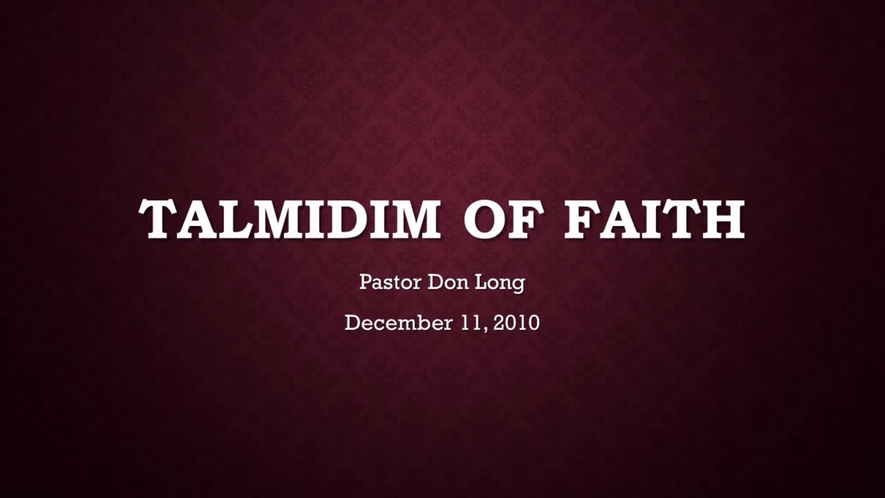 Talmidim Of Faith (December 11, 2010)