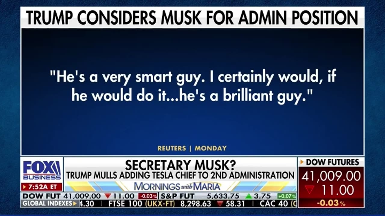 🚨 Elon Musk is ‘willing to serve’ if Trump taps him for cabinet position...