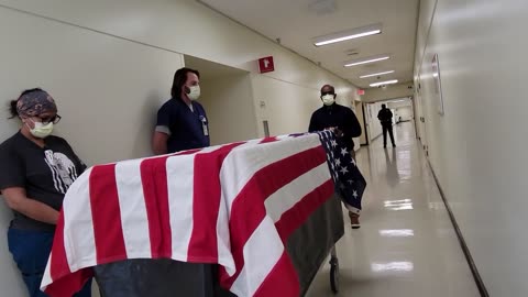 my dad's honor walk at the VA during covid.