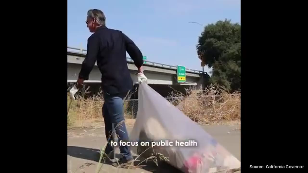 “Convenient Timing”: Newsom Blasted Over Homeless Encampment “PR Stunt”