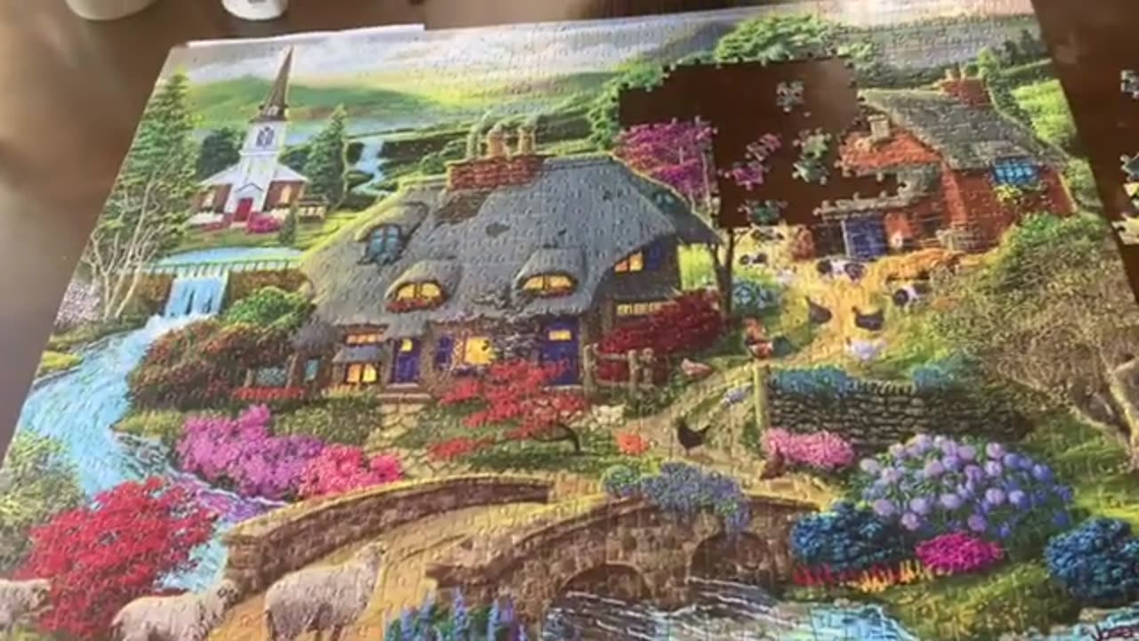 Playing puzzle with Anthony 2020