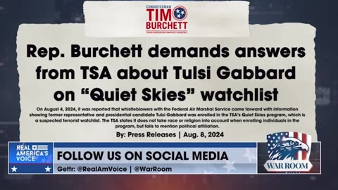 Rep. Burchett joins Natalie Winters on Tulsi Gabbard and the TSA