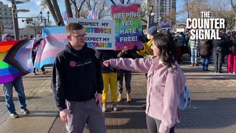 Alberta protesters gathering against Premier Smith Legislation - 3 years can be TRANS !!