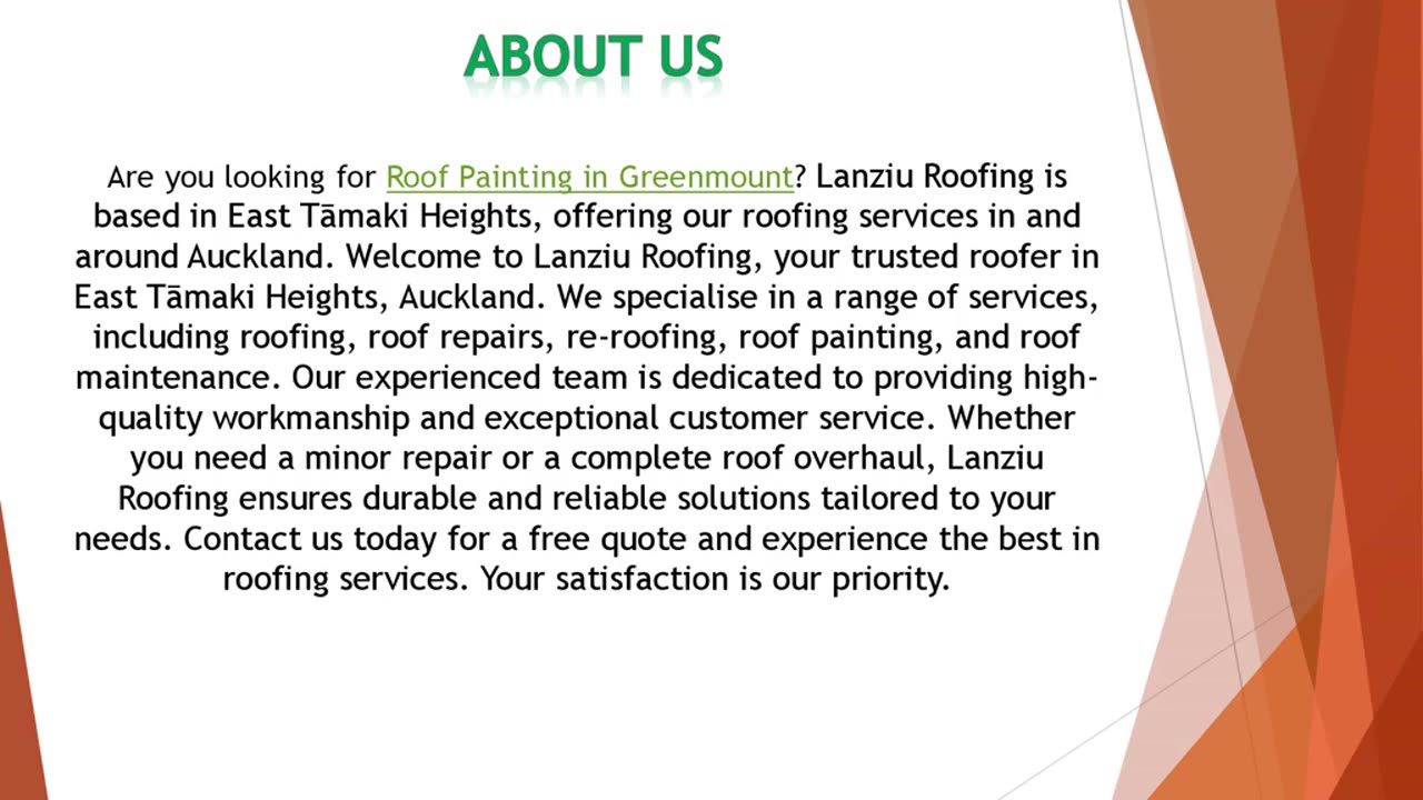 Are you looking for Roof Painting in Greenmount?