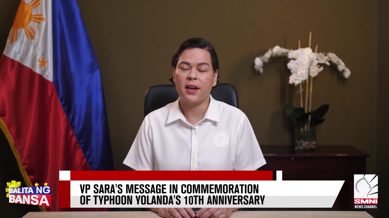 VP Sara's message in commemoration of Typhoon Yolanda's 10th anniversary