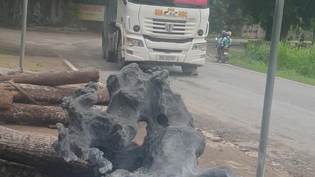 Truck Barely Stops in Time