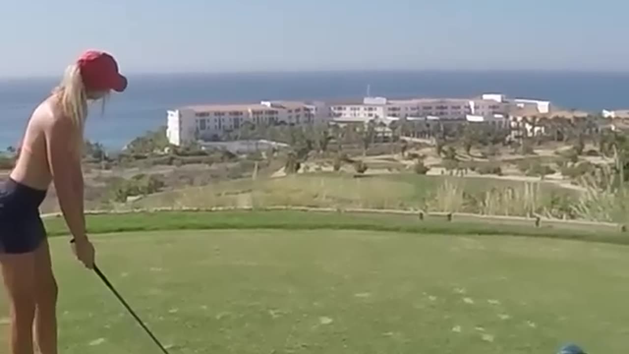 Golfing by the ocean #golf #golfer #ocean #beautiful #swing #driver #green #fairway #hit #shot #club