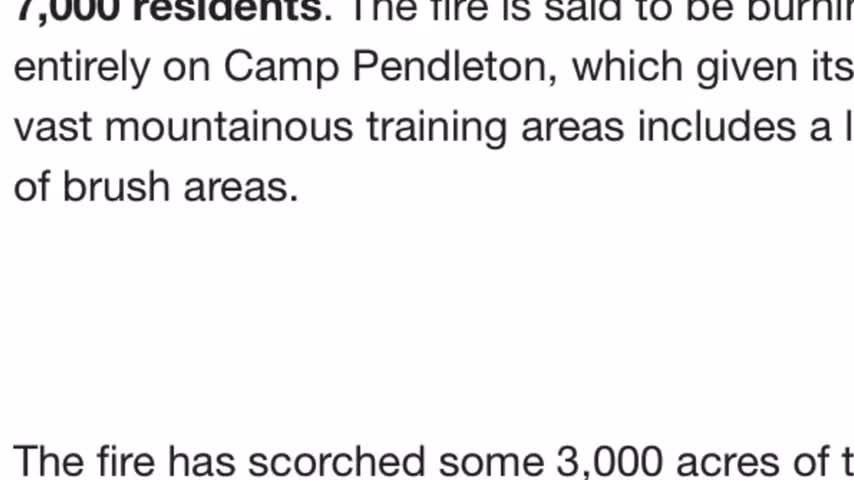 What this Fire a Terrorist Attack on Marine Corp in San Diego?