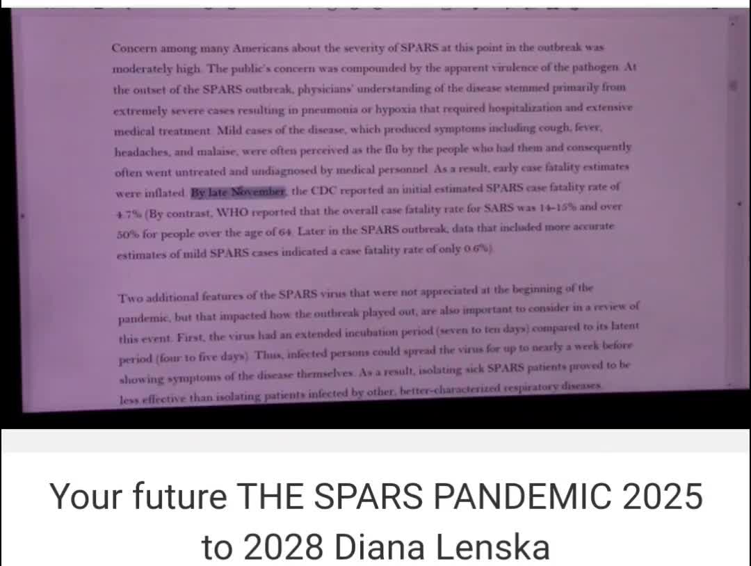 The Spars Pandemic: 2025 to 2028 | Diana Lenska