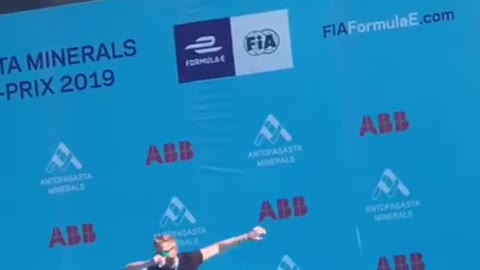 Storming the stage at @fiaformulae go follow their account for more videos of me😂🙌