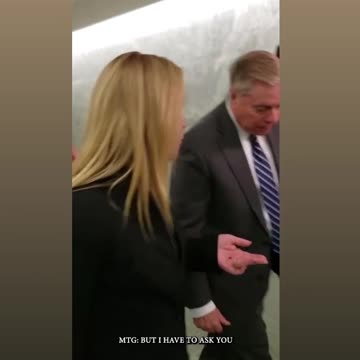 Marjorie Taylor Greene Tracks Down Lindsey Graham, Puts Him On The Spot About Gun Control