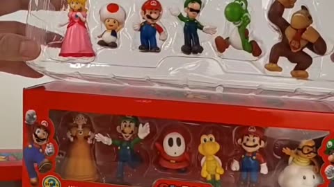 6Pcs/Set 4-7cm Super Mario Bros PVC Action Figure Toys Dolls Model Set Luigi Yoshi