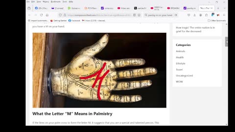 The Letter “M” On The Palm Of Your Hand