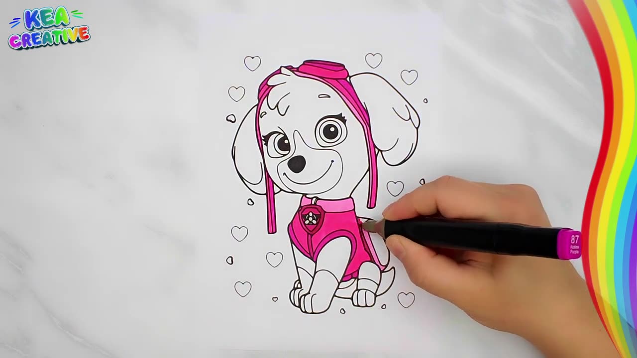 PAW Patrol - Skye - How To Coloring - @KeaCreative2 - FREE images HD Download👇