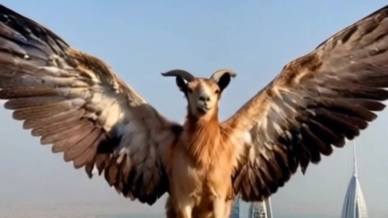 Hybrid Goat Flying in Dubai