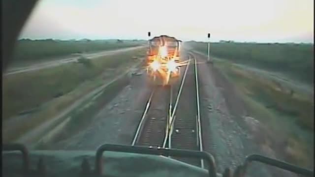 TRAIN CRASH FOOTAGE! (Head on)