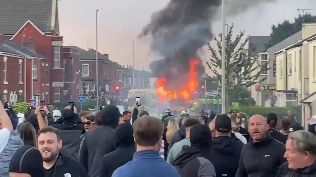 Civil unrest in Southport following the deadly stabbing of several innocent children.