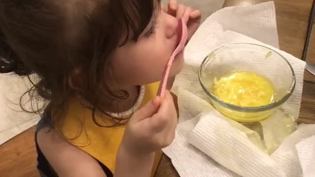 Eating all by herself