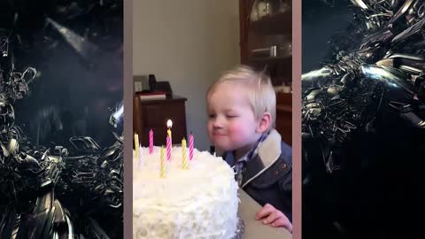 Funny Babies Blowing Candle Failed 😍