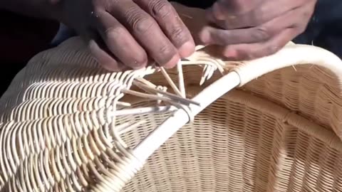 How rattan bassinets are made.