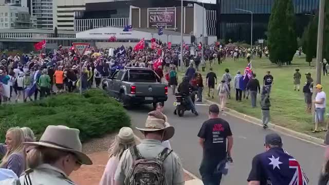 Epic scenes in Canberra. The people have had enough of medical tyranny!