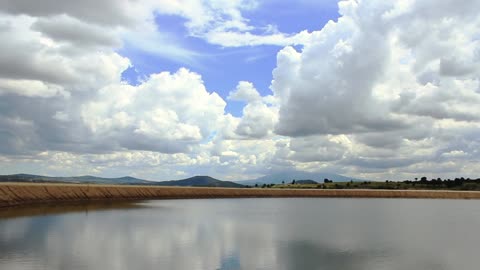 clouds over the lake