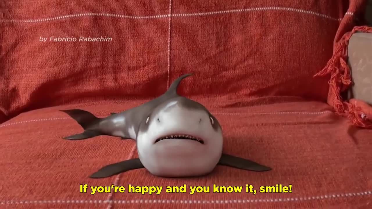 The happiest shark in the world - funny video -the shark is laughing a lot!