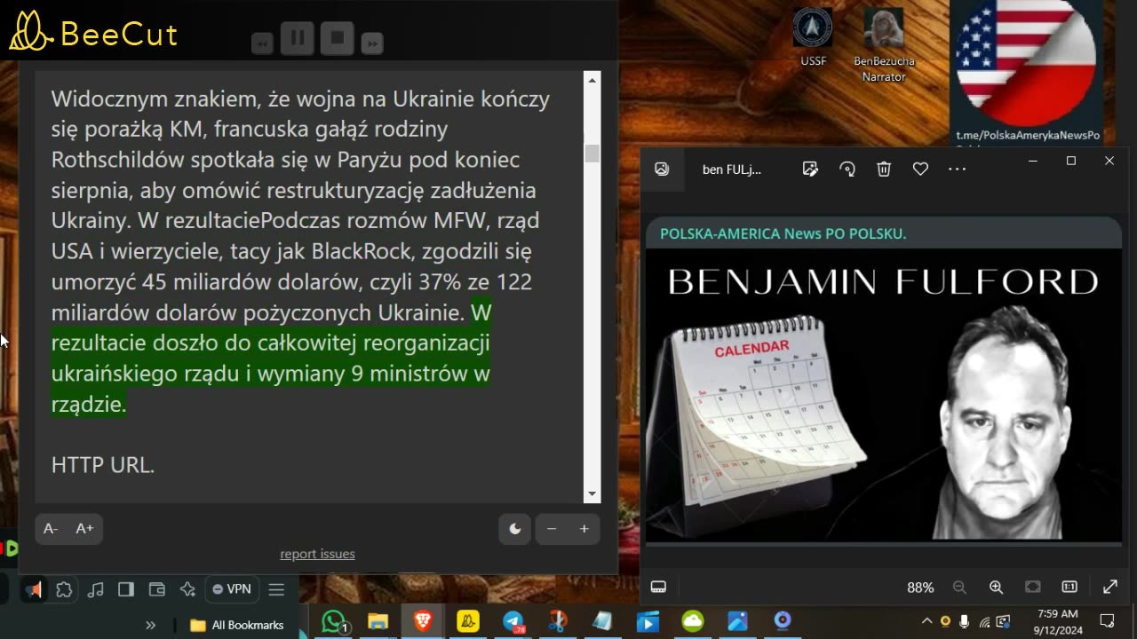 🌍Benjamin Fulford: SPECJALNY Raport tygodniowy 9.13.24🌎https://t.me/PolskaAmerykaNewsPoPolsku