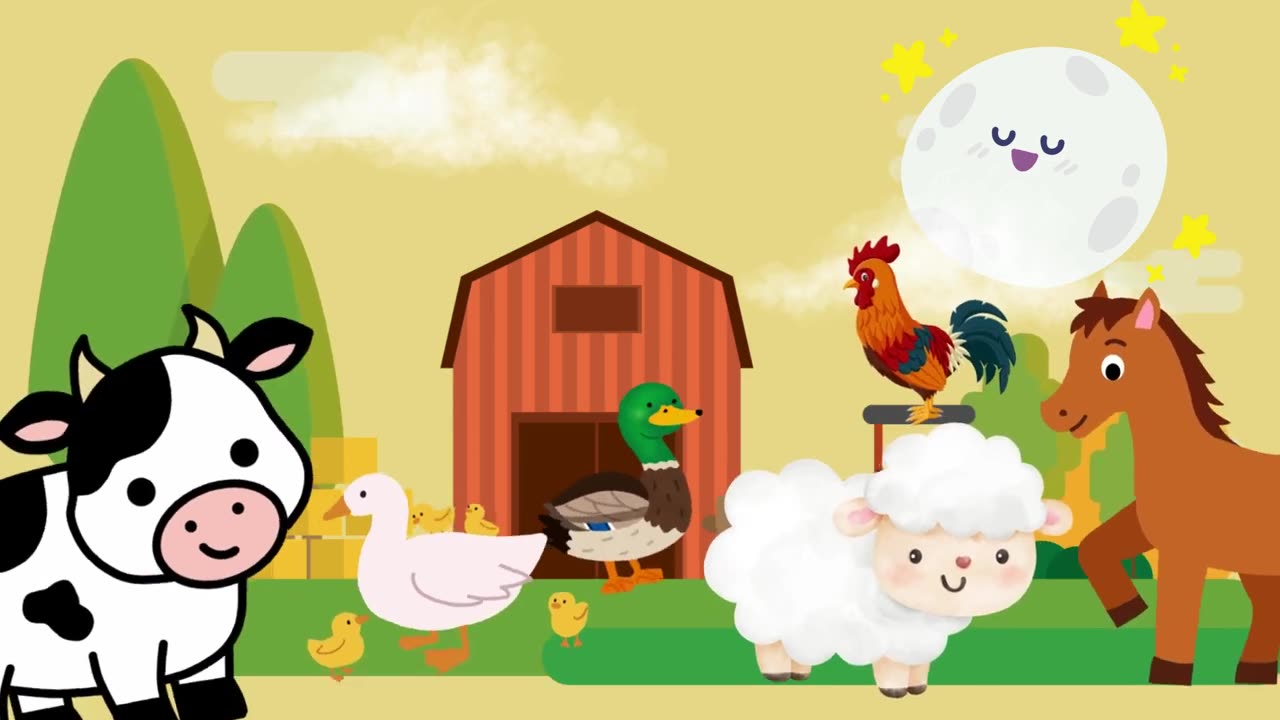 Farm Animals, Happily Free! _ Fun animals rhyme for kids