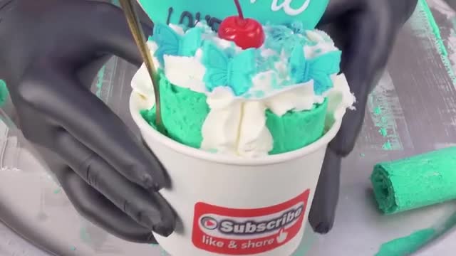 How to make Ice Cream out of mineral water - satisfying tapping - scratching