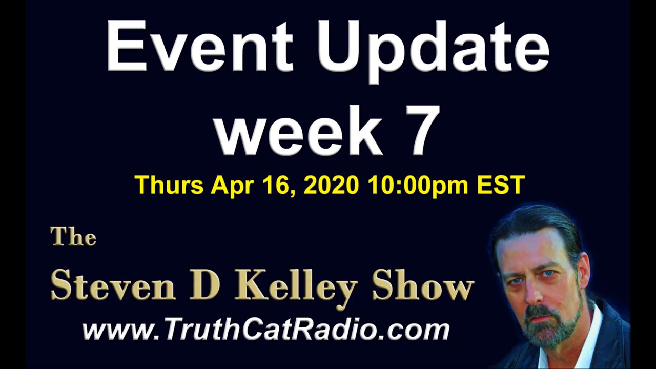 Event Update, Week 7. The Steven D Kelley Show #Apr-17-2020
