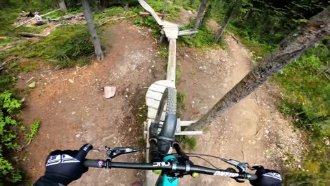 Teach you how to drive your bike slowly into a single log bridge and control your direction.