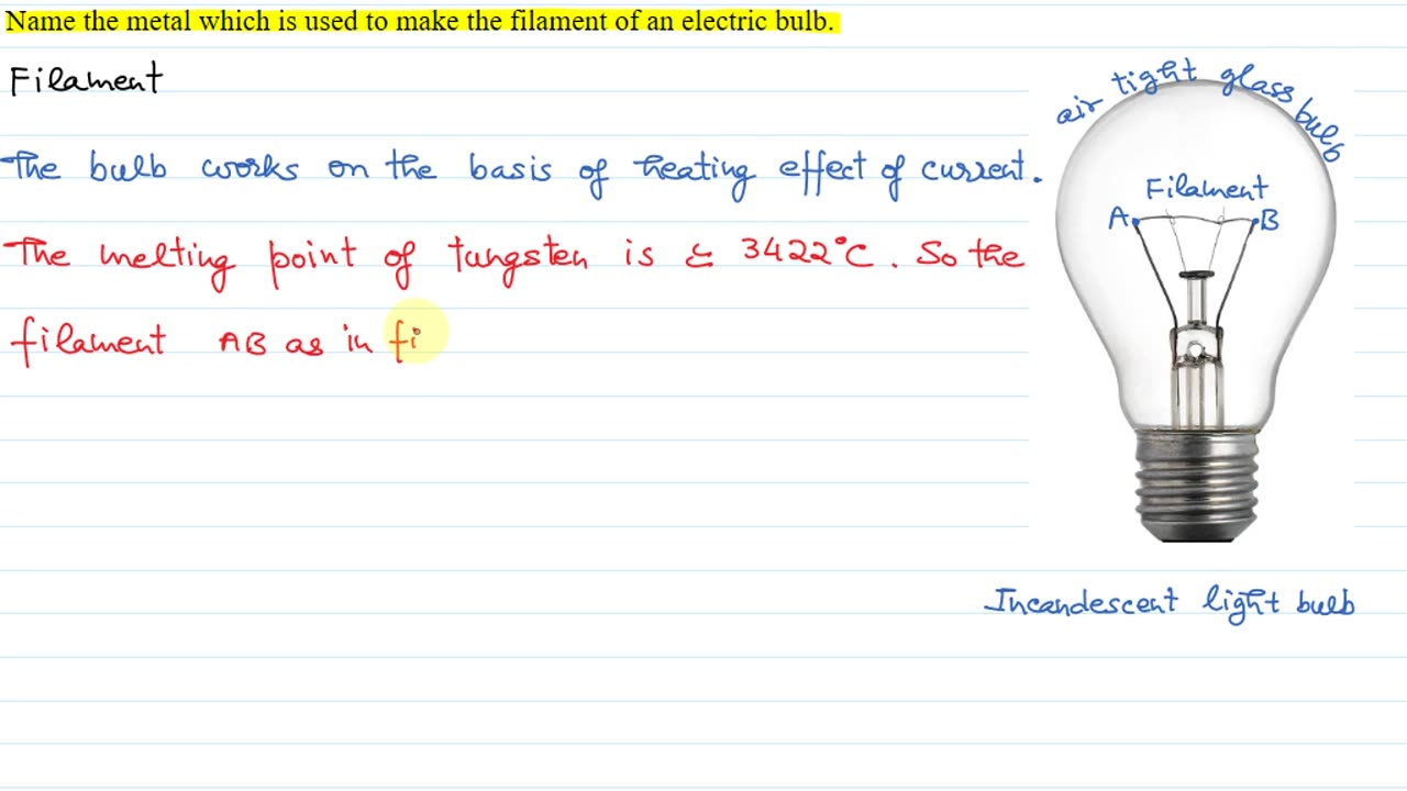 Electric Bulb Filament