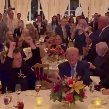 Elon Musk rocks out to the YMCA at Mar-a-Lago with Donald Trump, Barron and Melania!