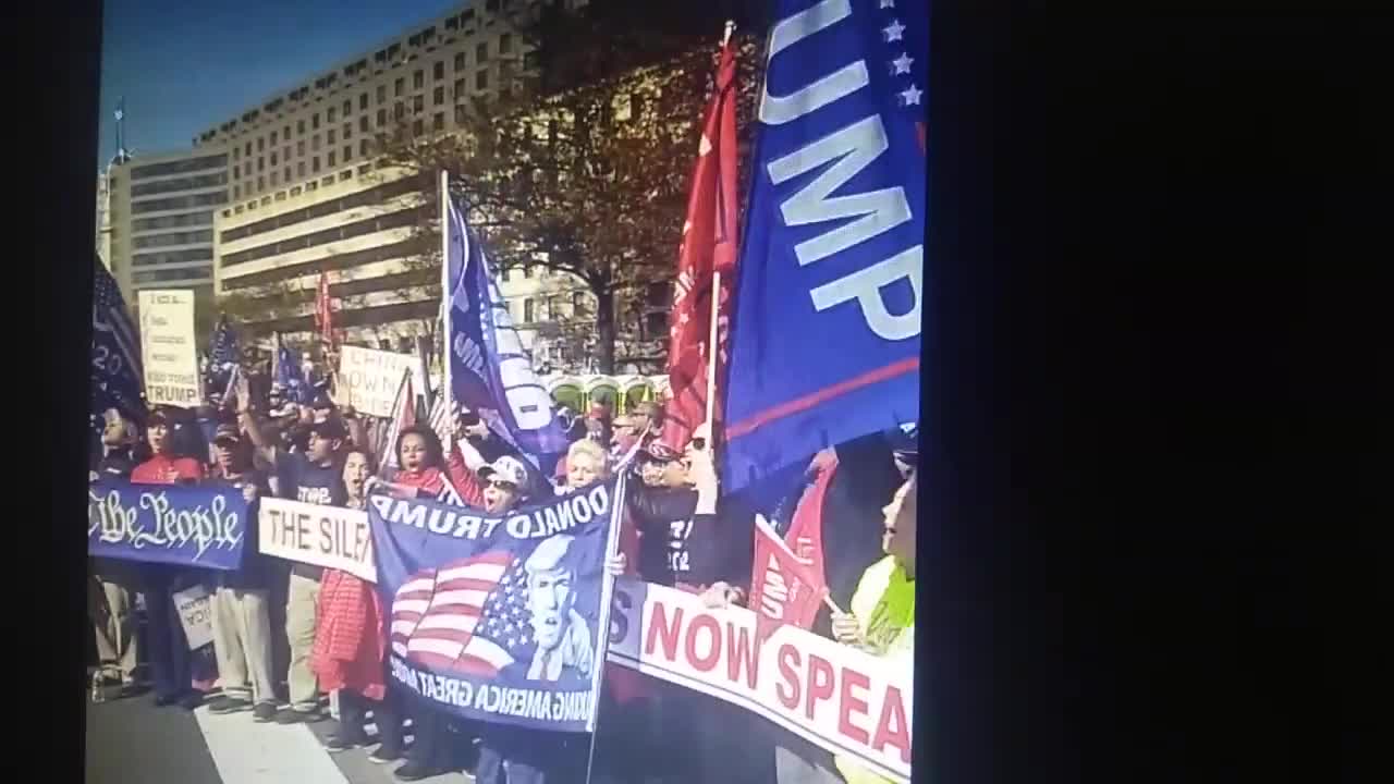 Crowd Singing Song of Unity at Stop the Steal Rally in Washington DC