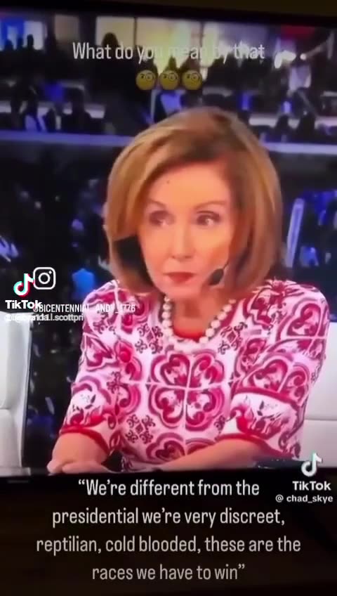 N. Pilosi about being different,discreet,reptilian, cold blooded