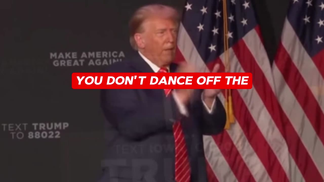 Trumps wife Melania doesn't like him dancing off stage