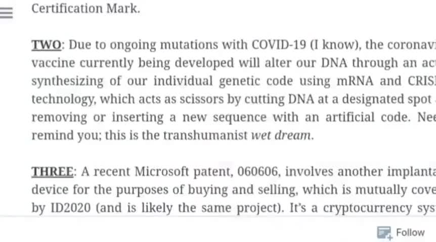 BILL GATES CAUGHT ON VIDEO ADMITTING VACCINES WILL CHANGE OUR DNA